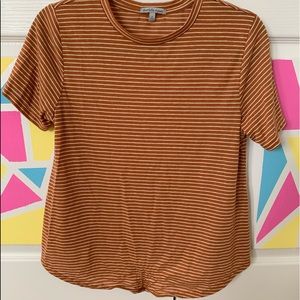 orange and white striped tshirt